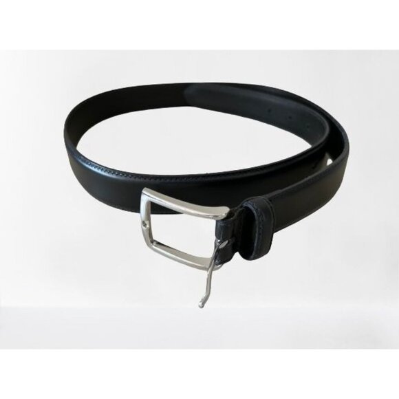 FRYE Leather Belt - Dark Brown Bronze Buckle Size Med - Picture 1 of 8